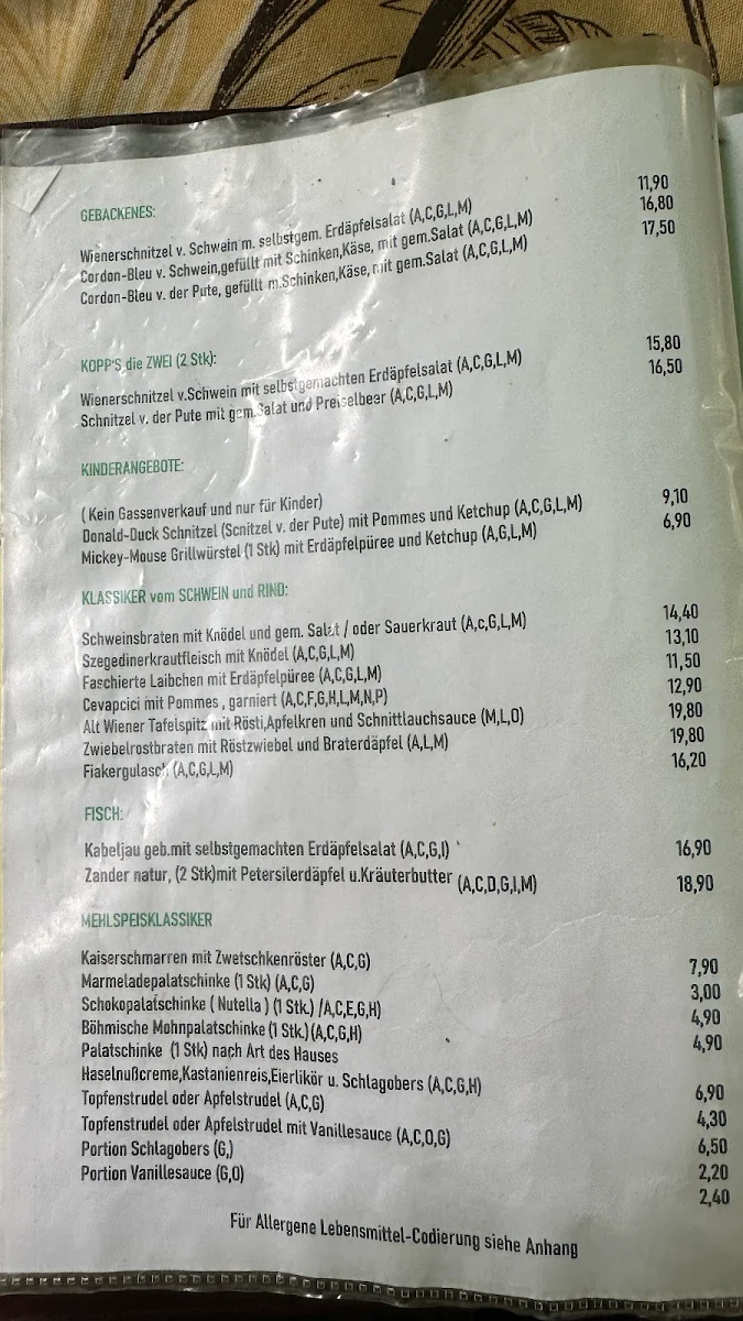 Speisekarte photo 1