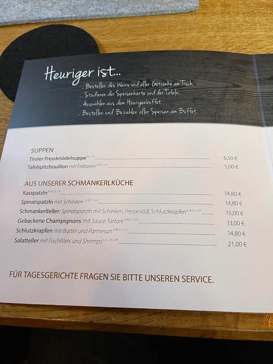 Speisekarte photo 1