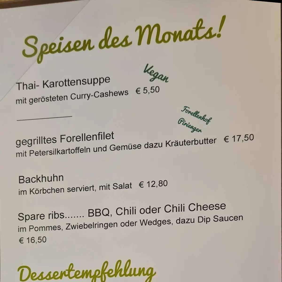 Speisekarte photo 2