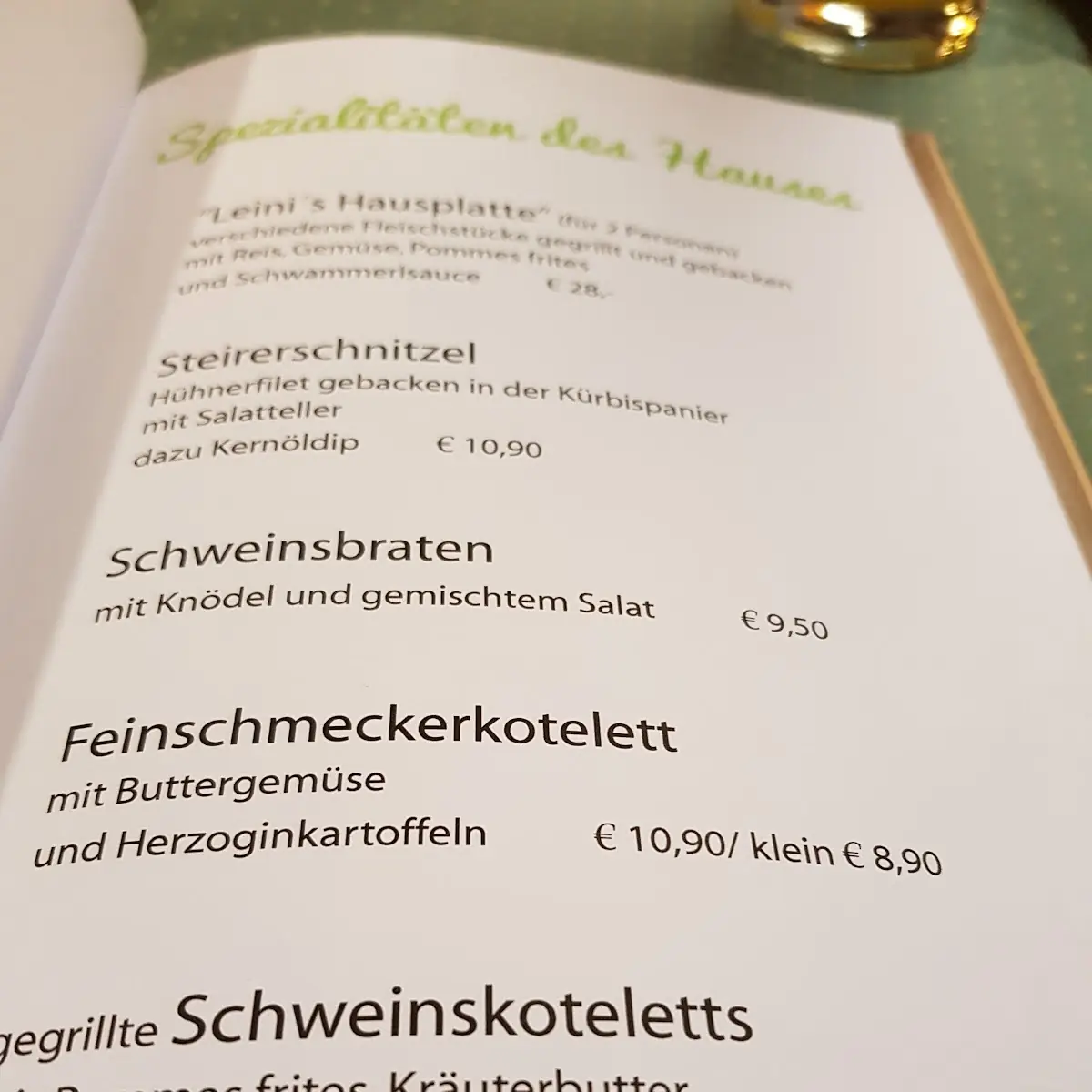 Speisekarte photo 5