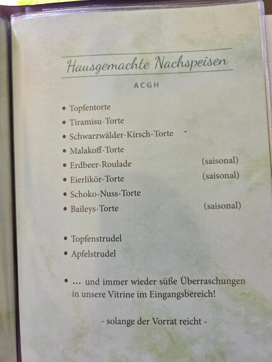 Speisekarte photo 4