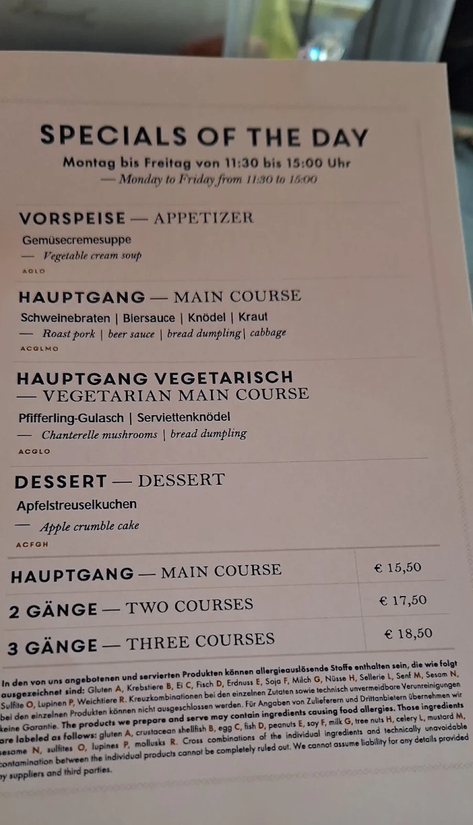 Speisekarte photo 2