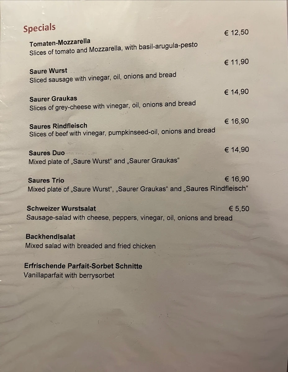 Speisekarte photo 1