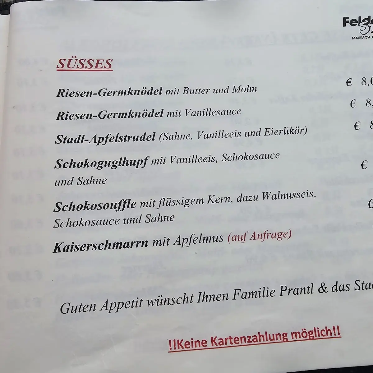 Speisekarte photo 4