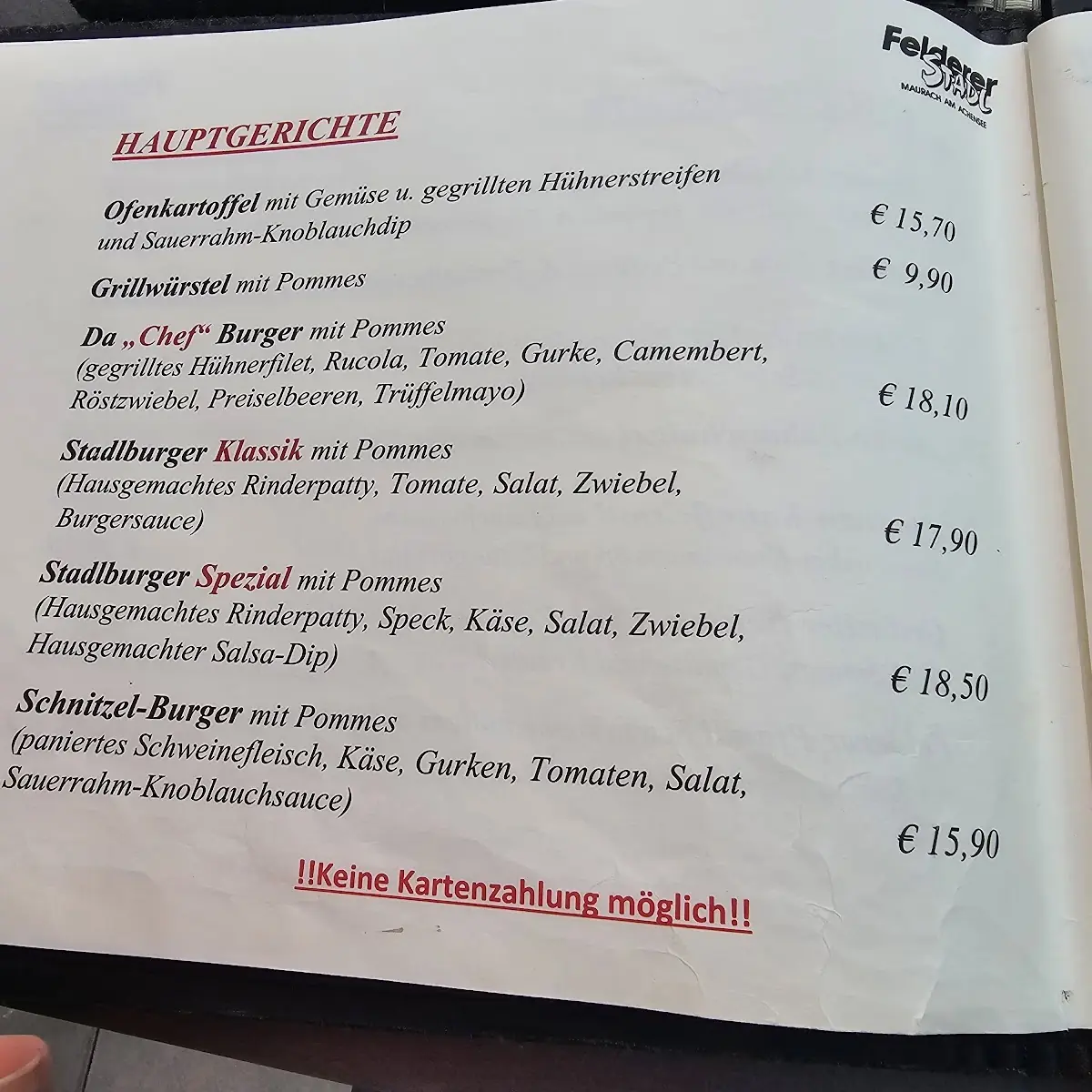 Speisekarte photo 5