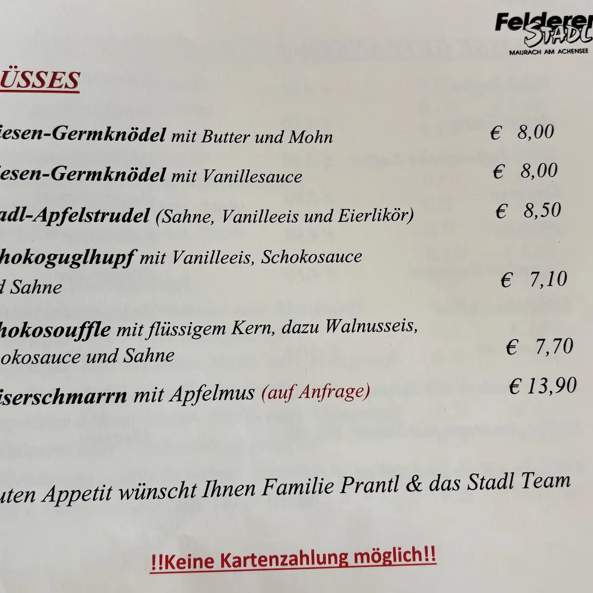 Speisekarte photo 6