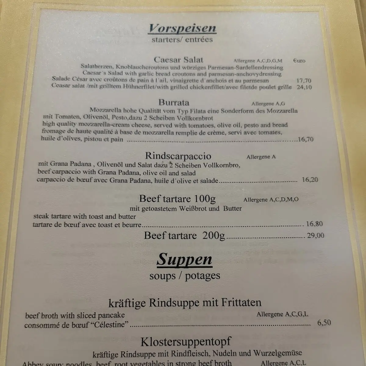 Speisekarte photo 4