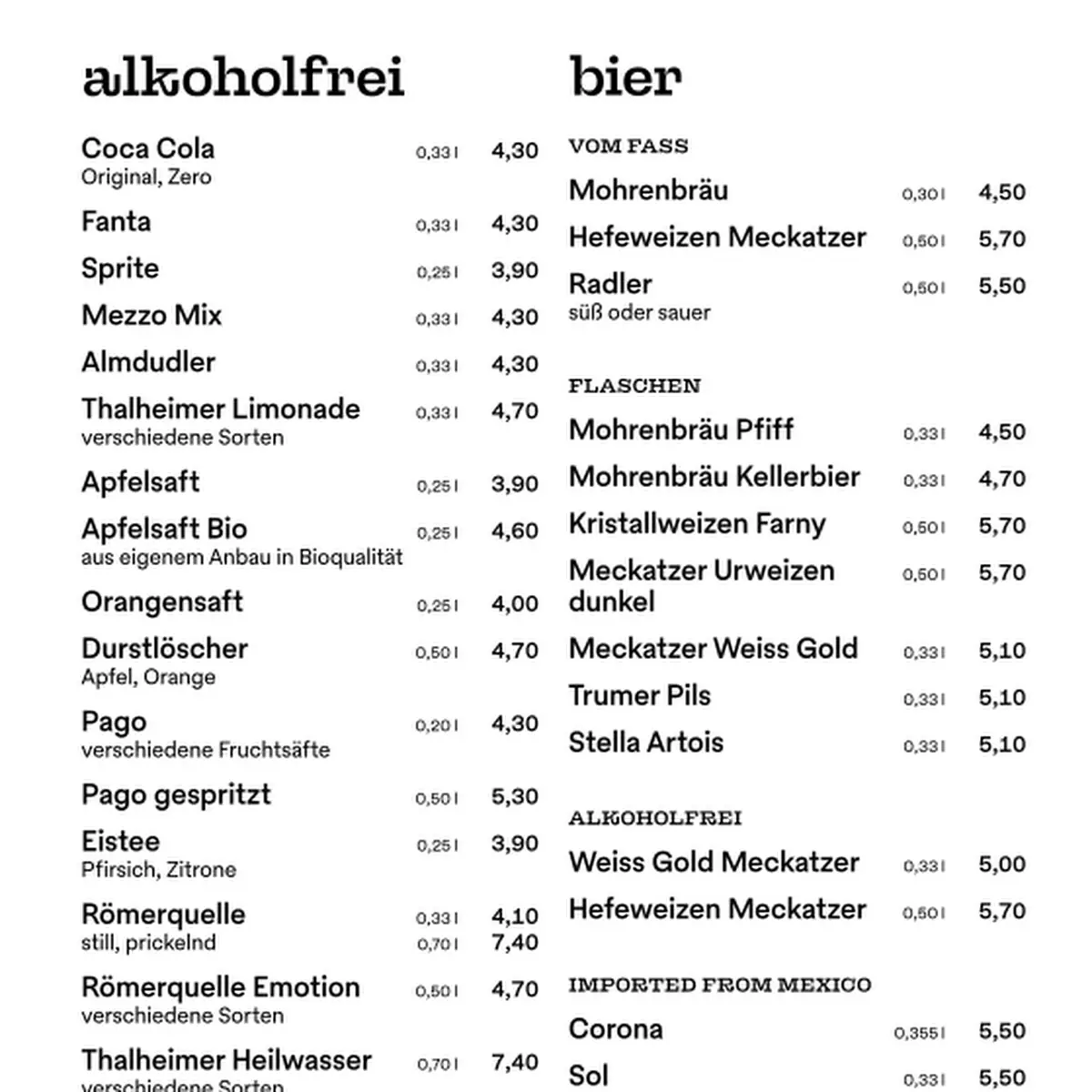 Speisekarte photo 3