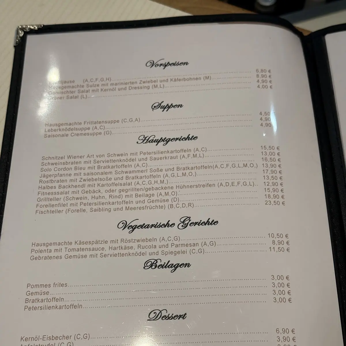 Speisekarte photo 1