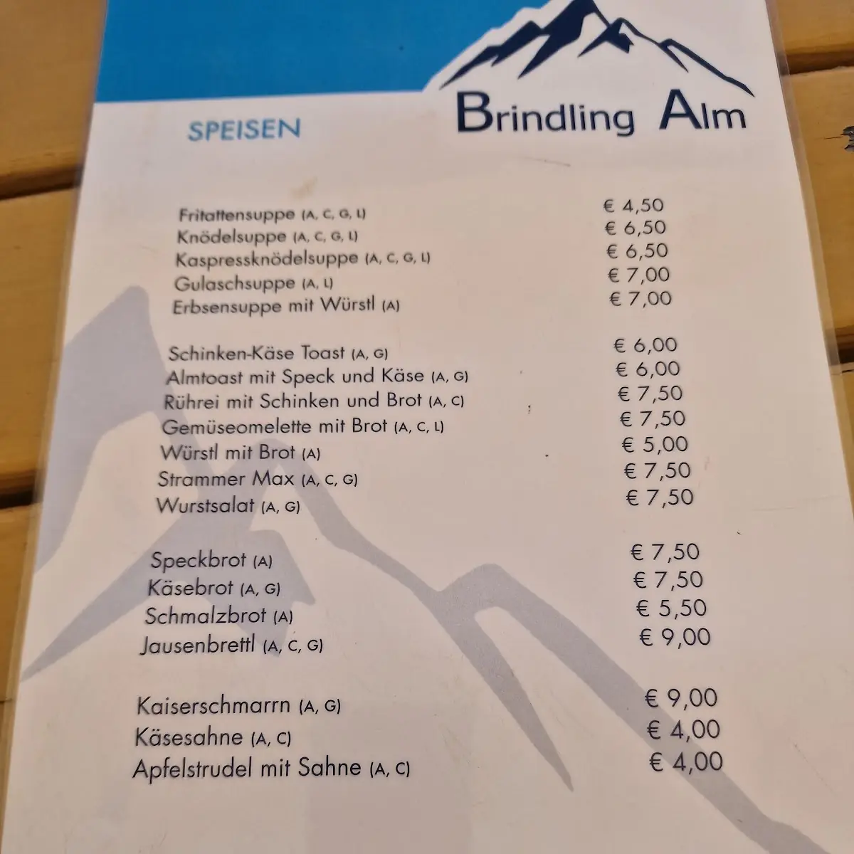 Speisekarte photo 2