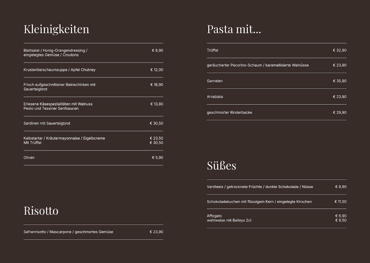 Speisekarte photo 1