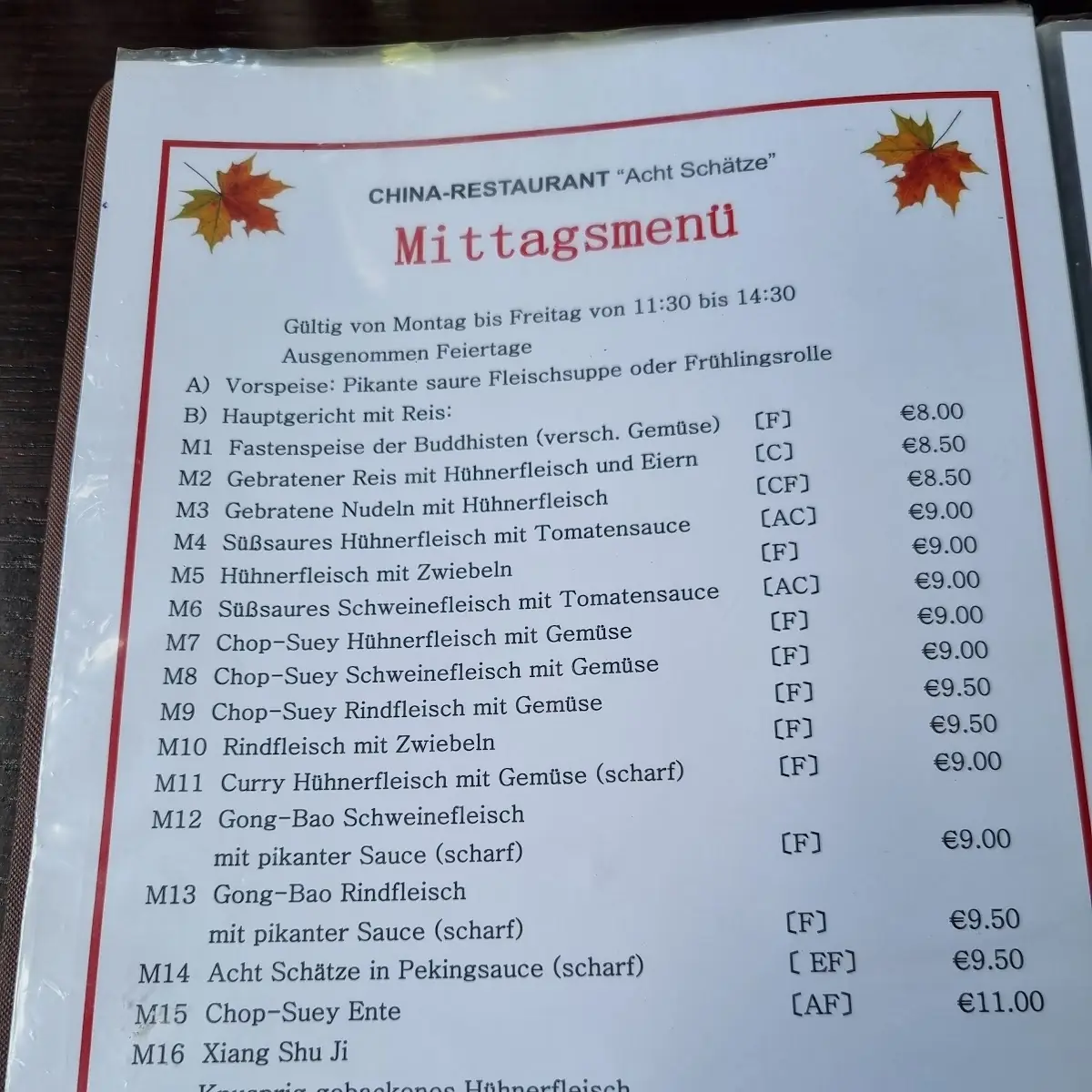 Speisekarte photo 1