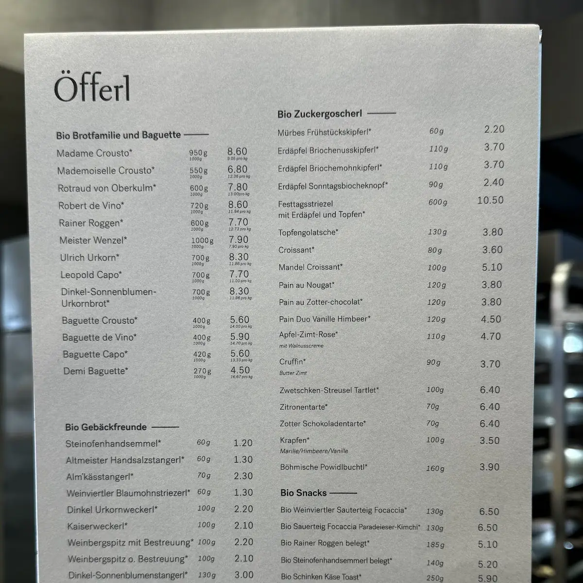 Speisekarte photo 6
