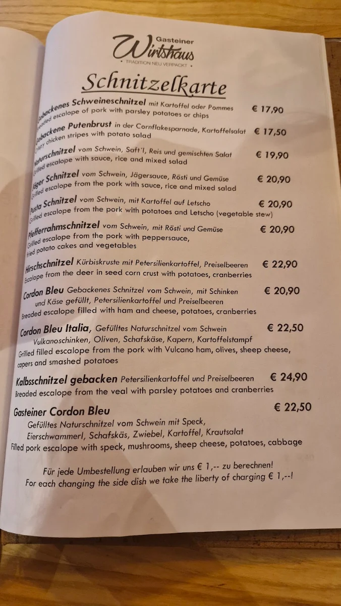 Speisekarte photo 1