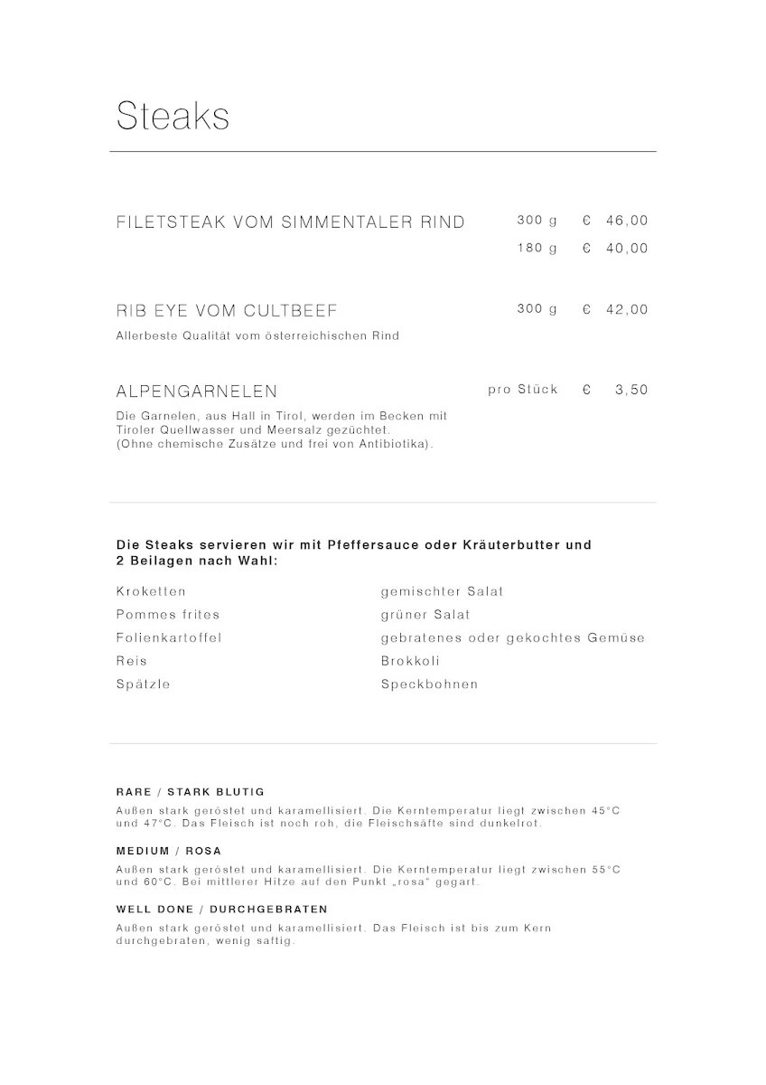 Speisekarte photo 2