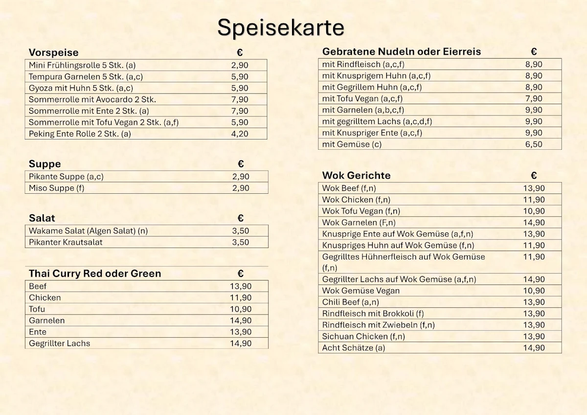 Speisekarte photo 2