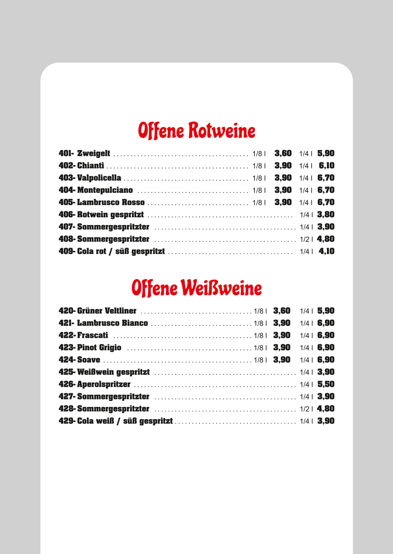 Speisekarte photo 8