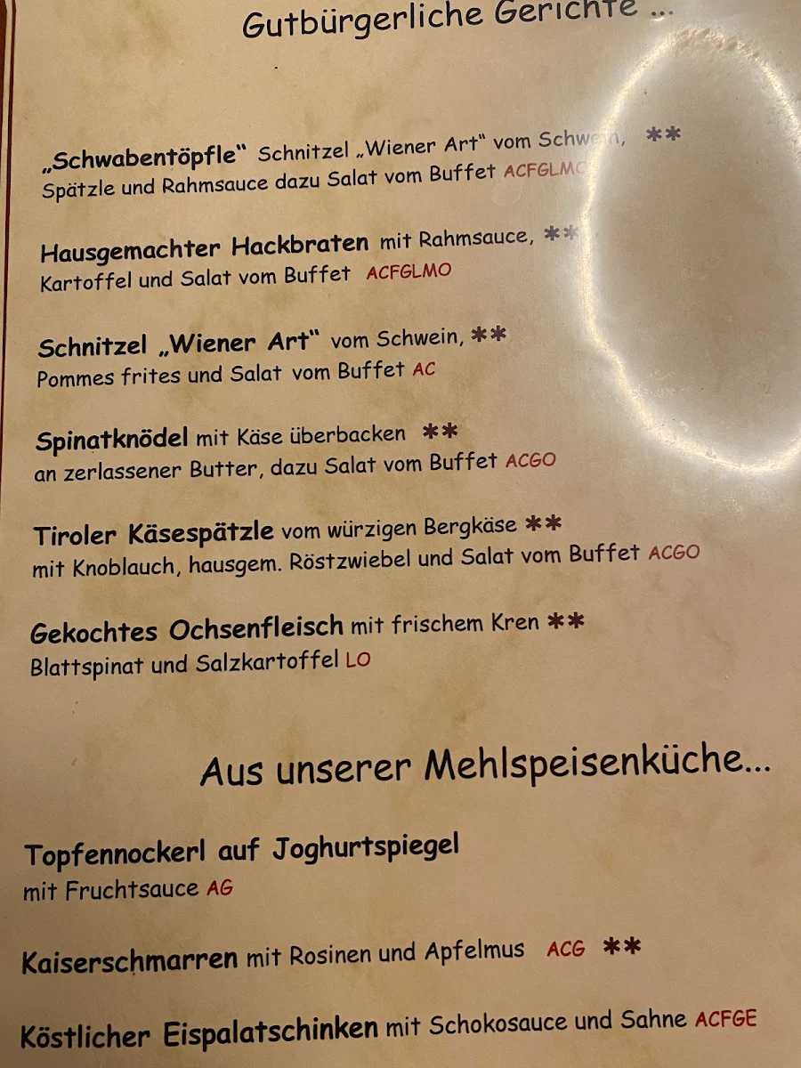 Speisekarte photo 2
