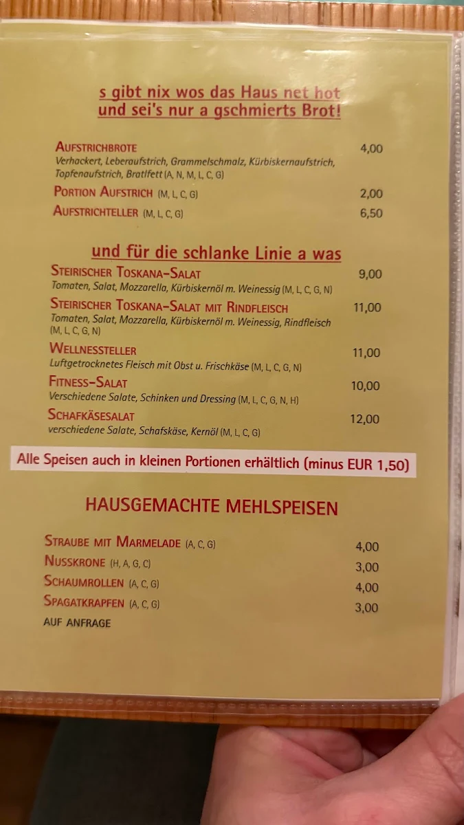 Speisekarte photo 1