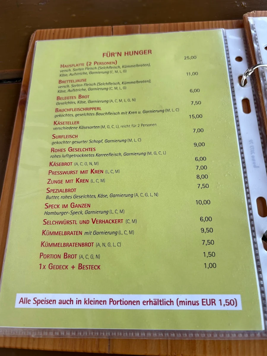 Speisekarte photo 2