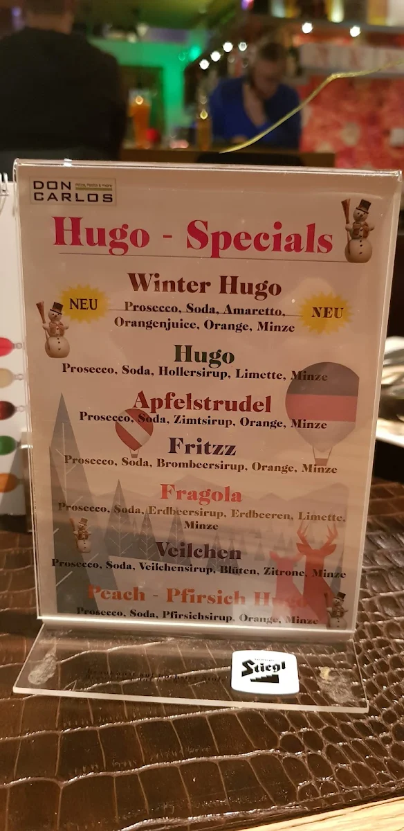 Speisekarte, Don Carlos