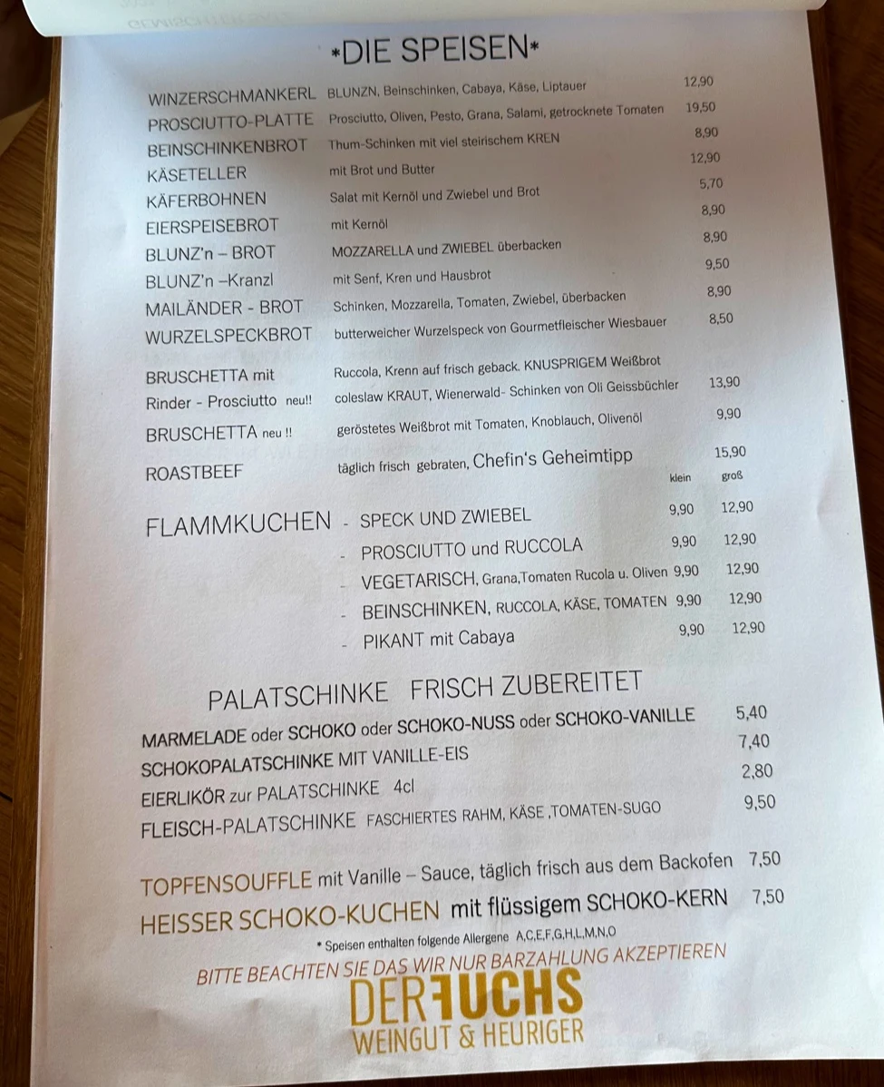 Speisekarte photo 1