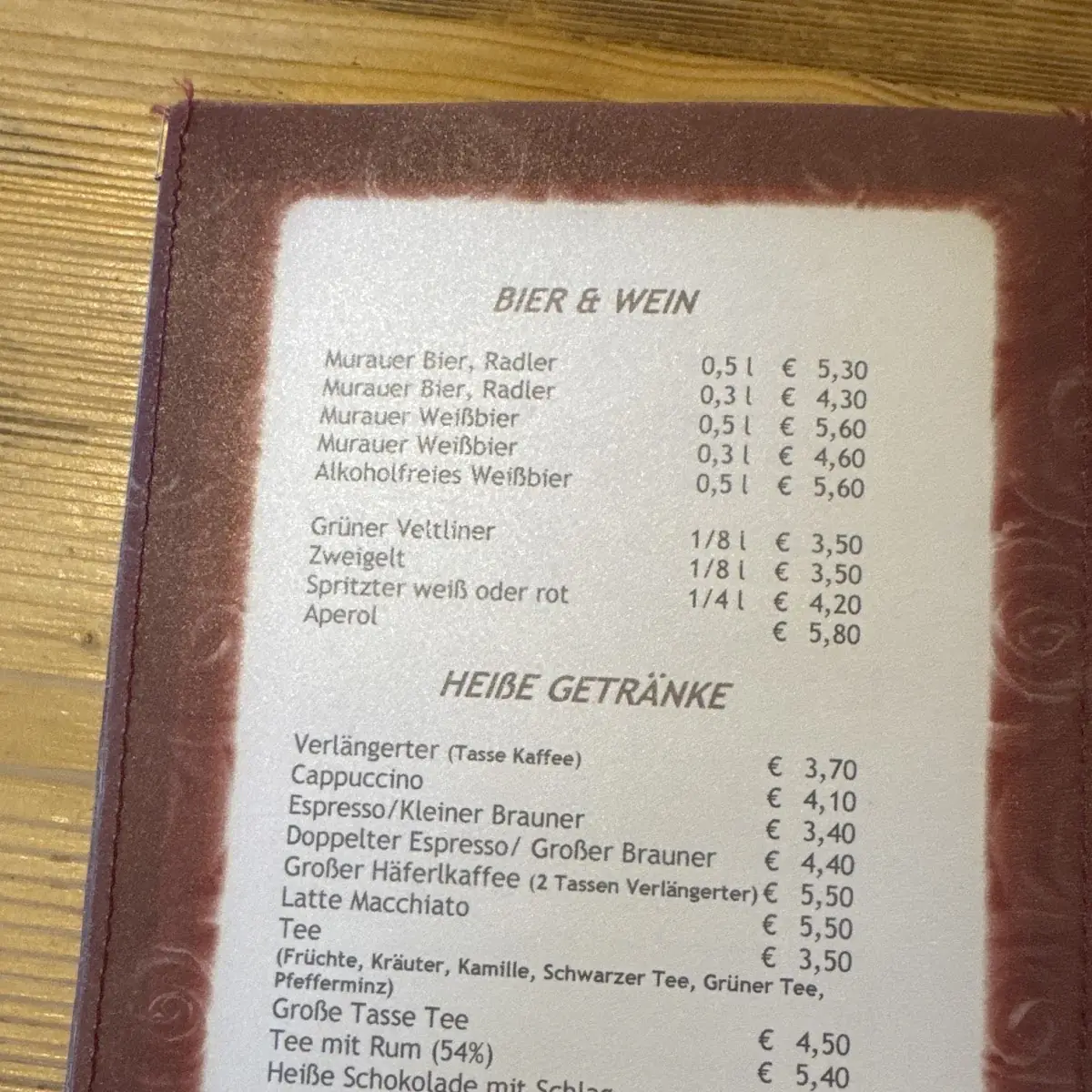 Speisekarte photo 2