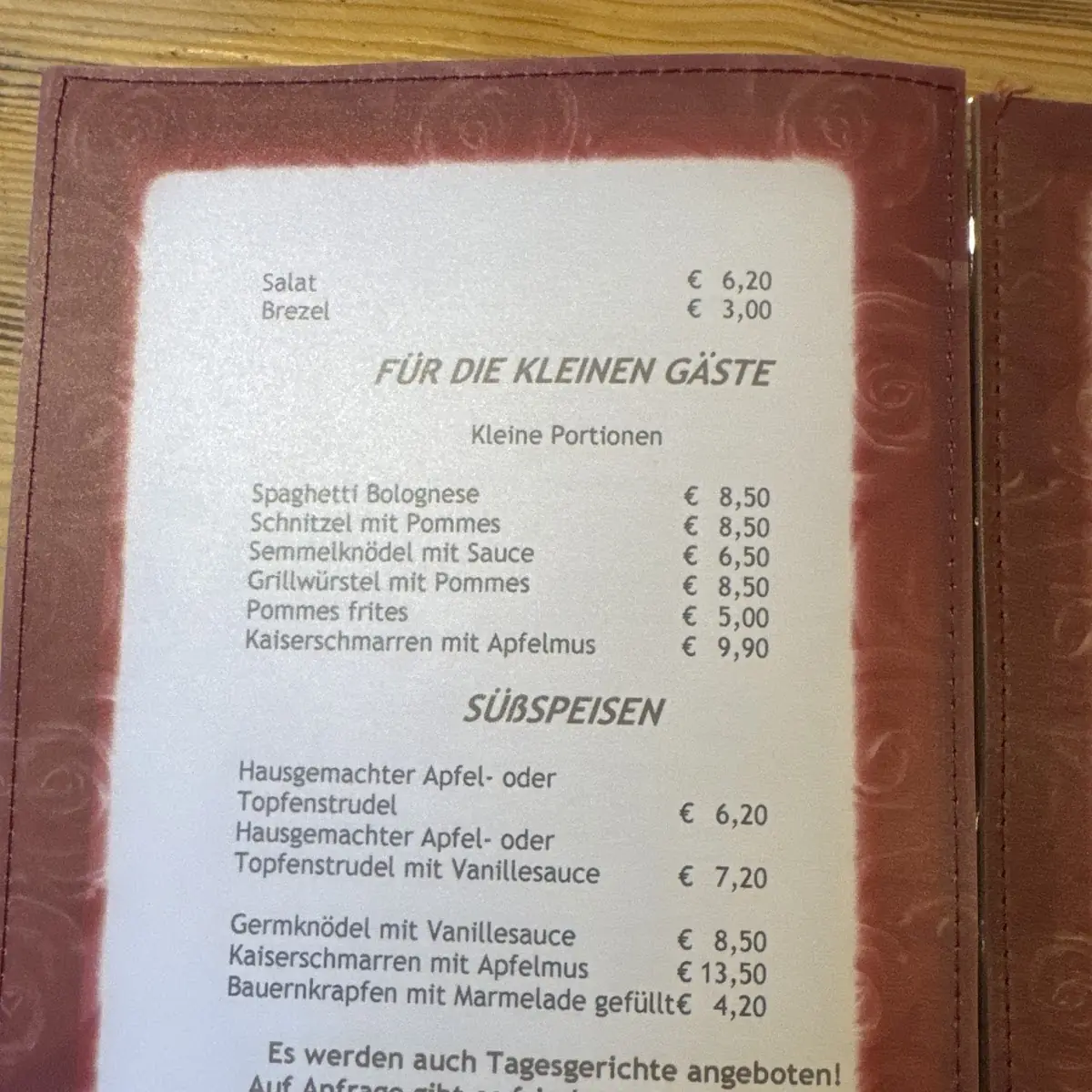 Speisekarte photo 4