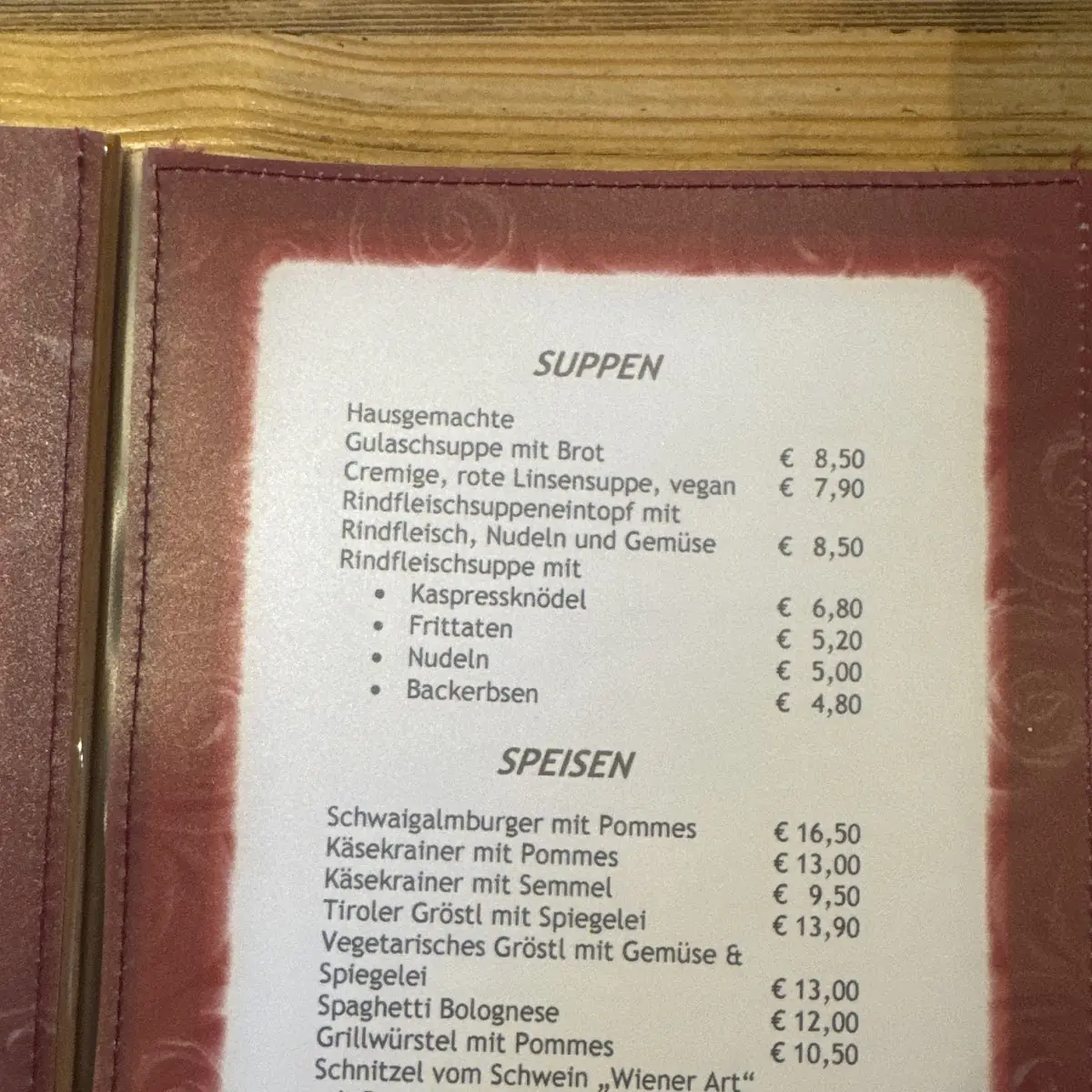 Speisekarte photo 5