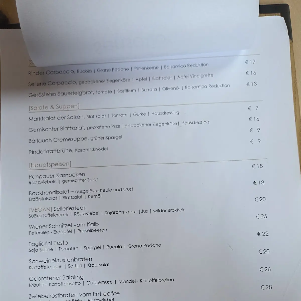 Speisekarte photo 2