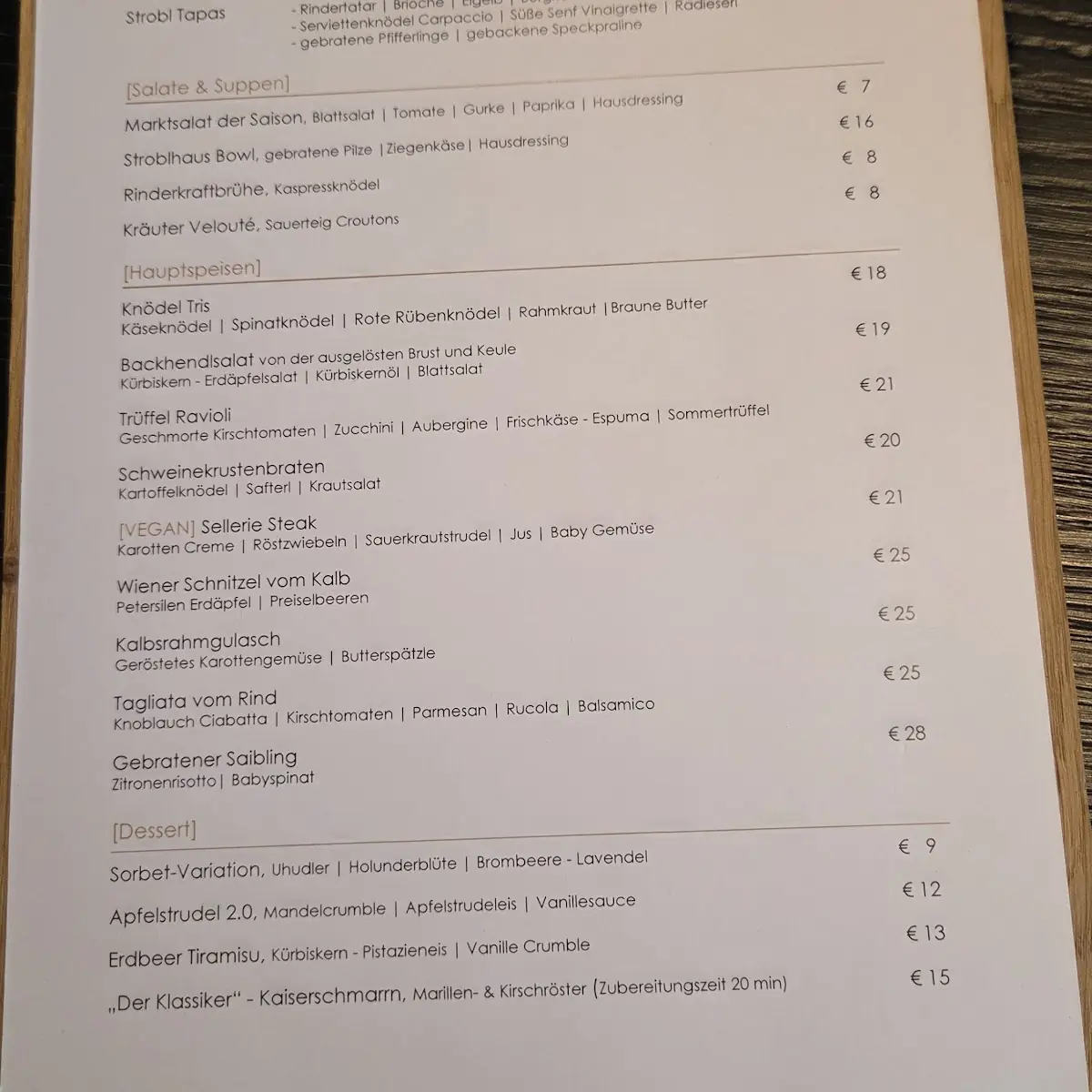 Speisekarte photo 3
