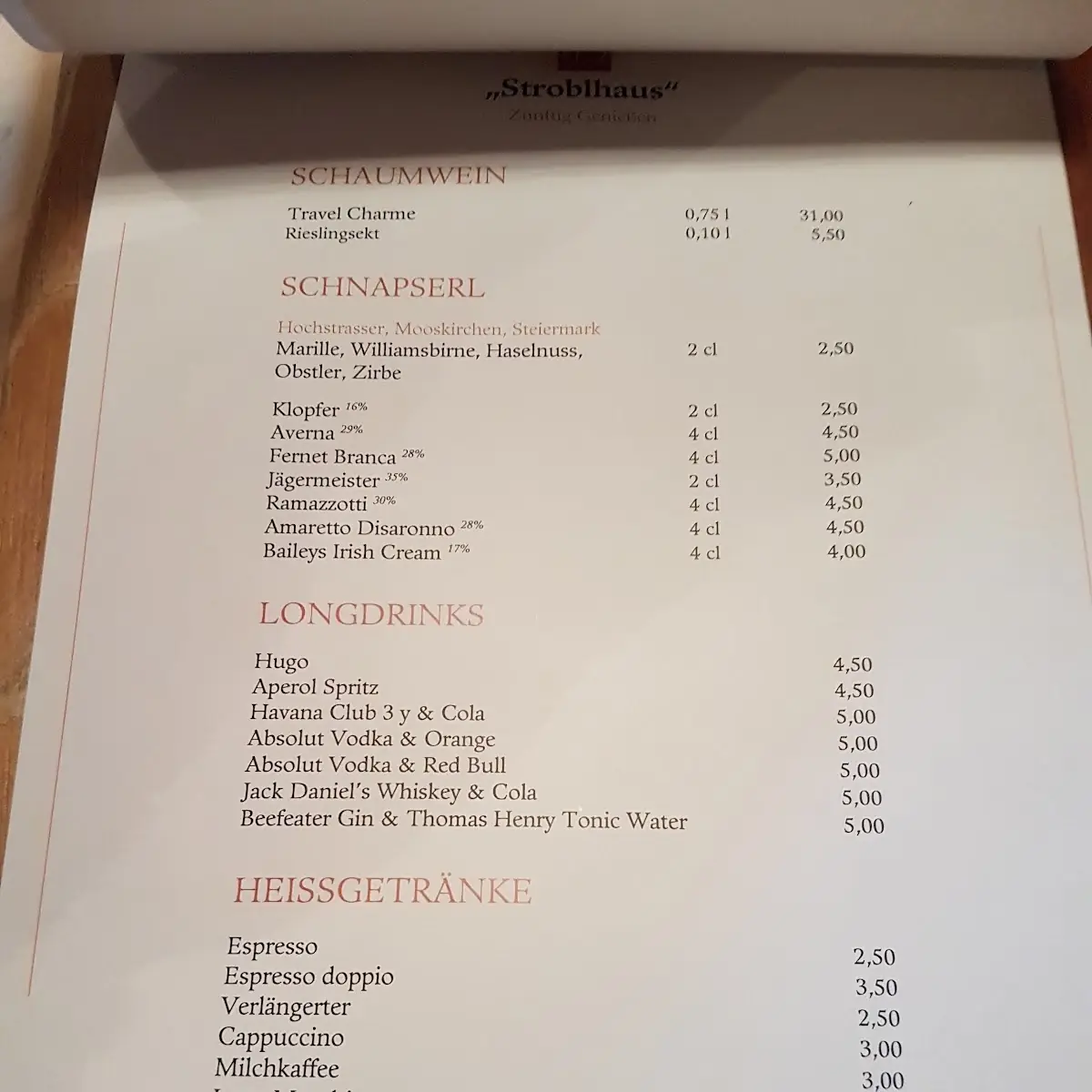 Speisekarte photo 6