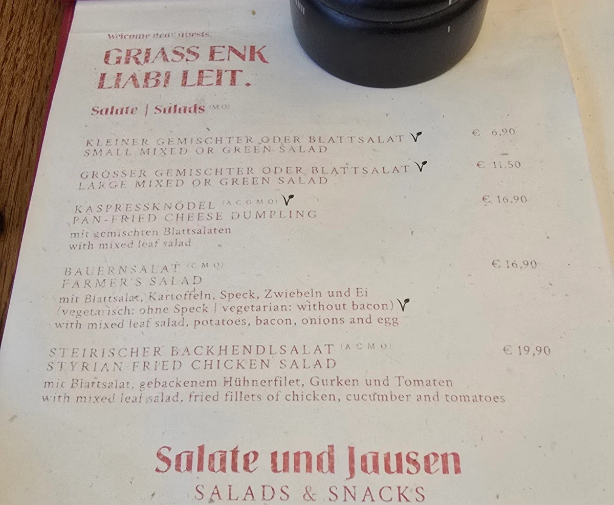 Speisekarte photo 1