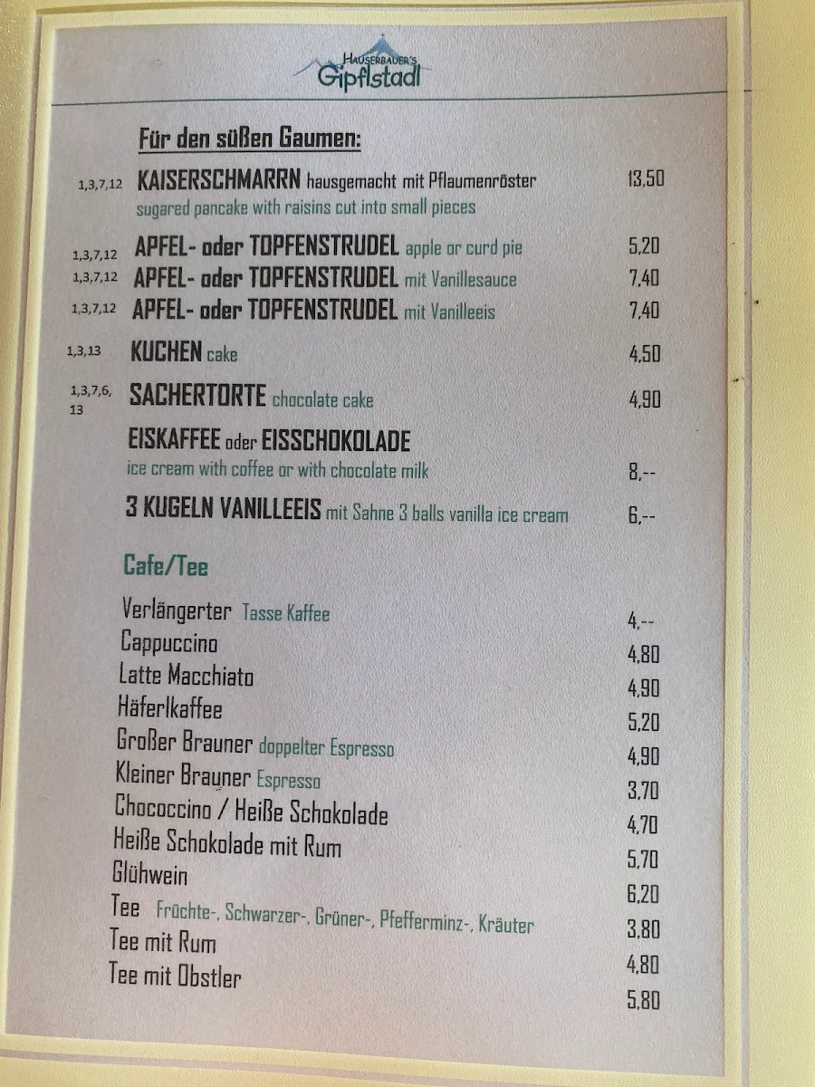 Speisekarte photo 2
