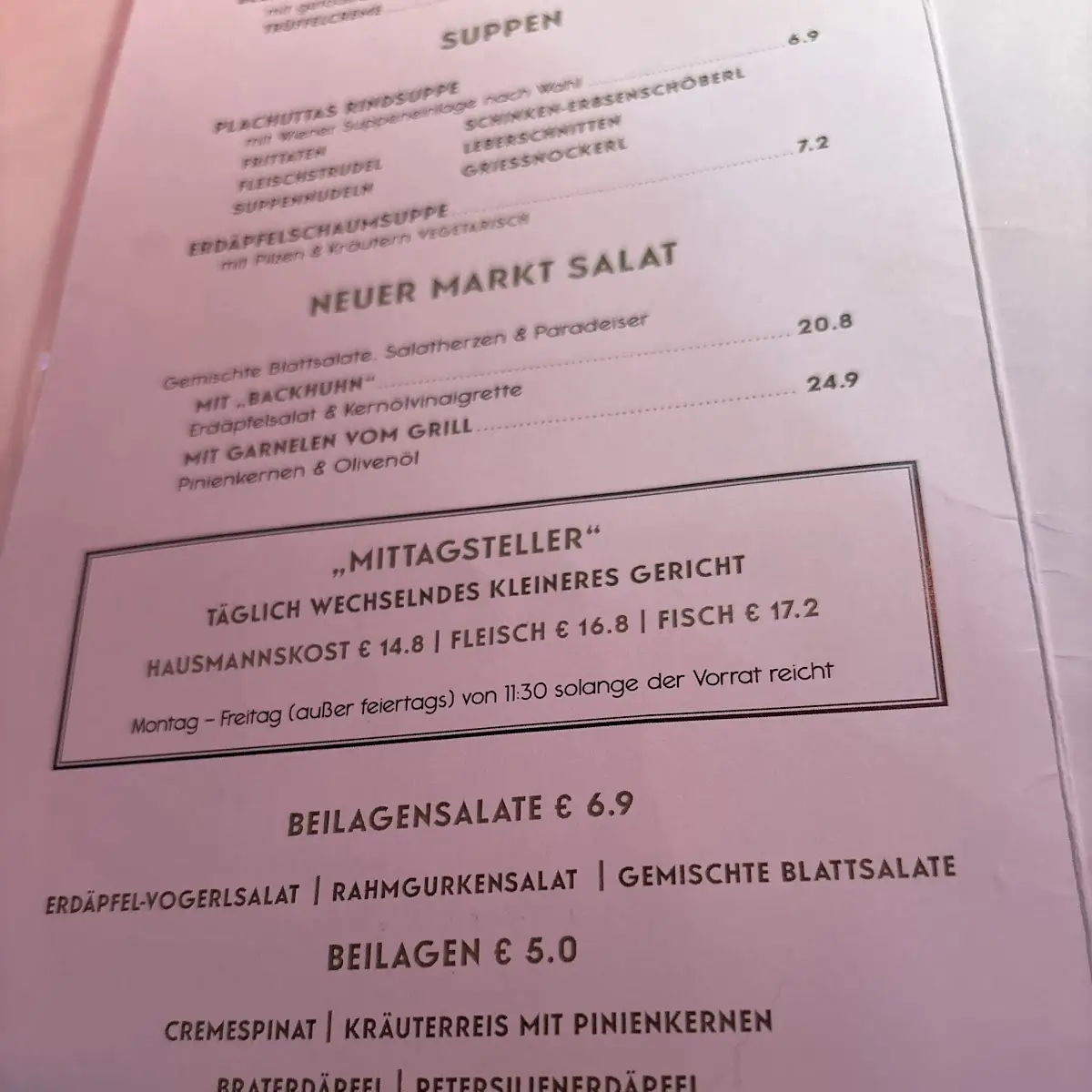 Speisekarte photo 2