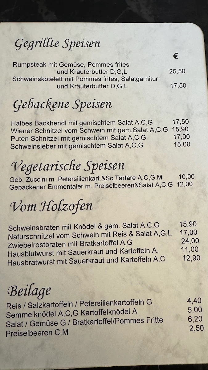 Speisekarte photo 1