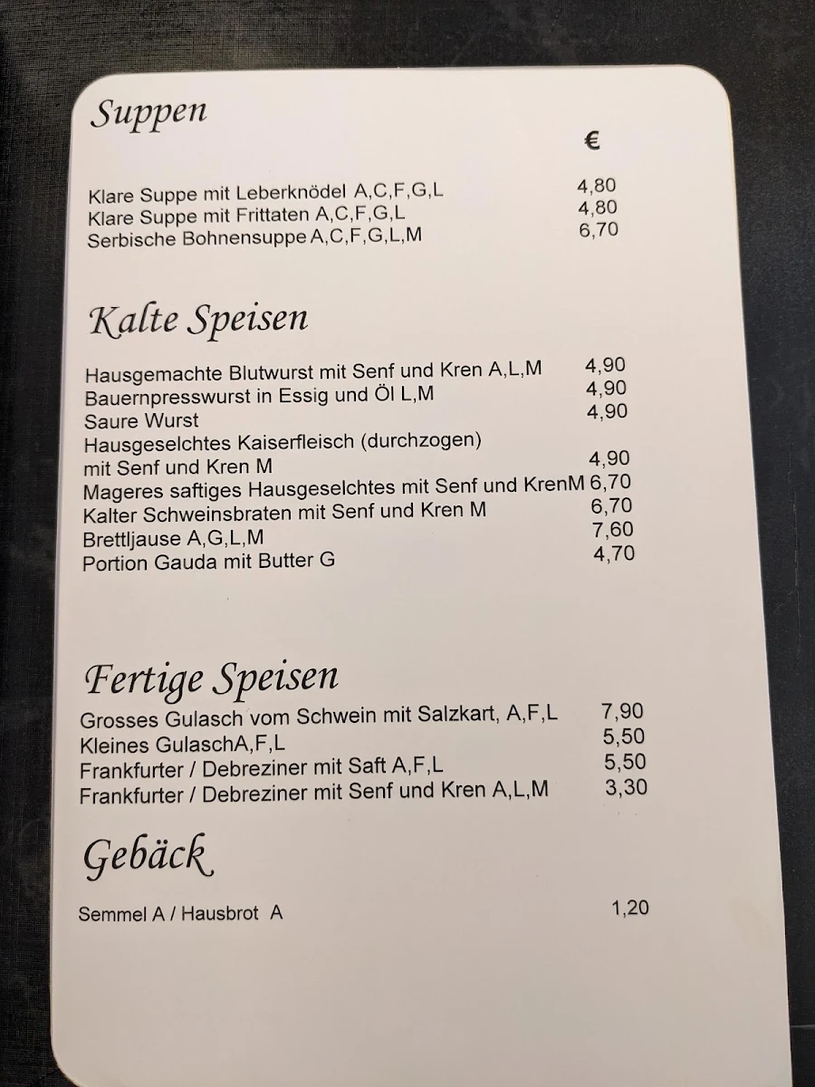 Speisekarte photo 3