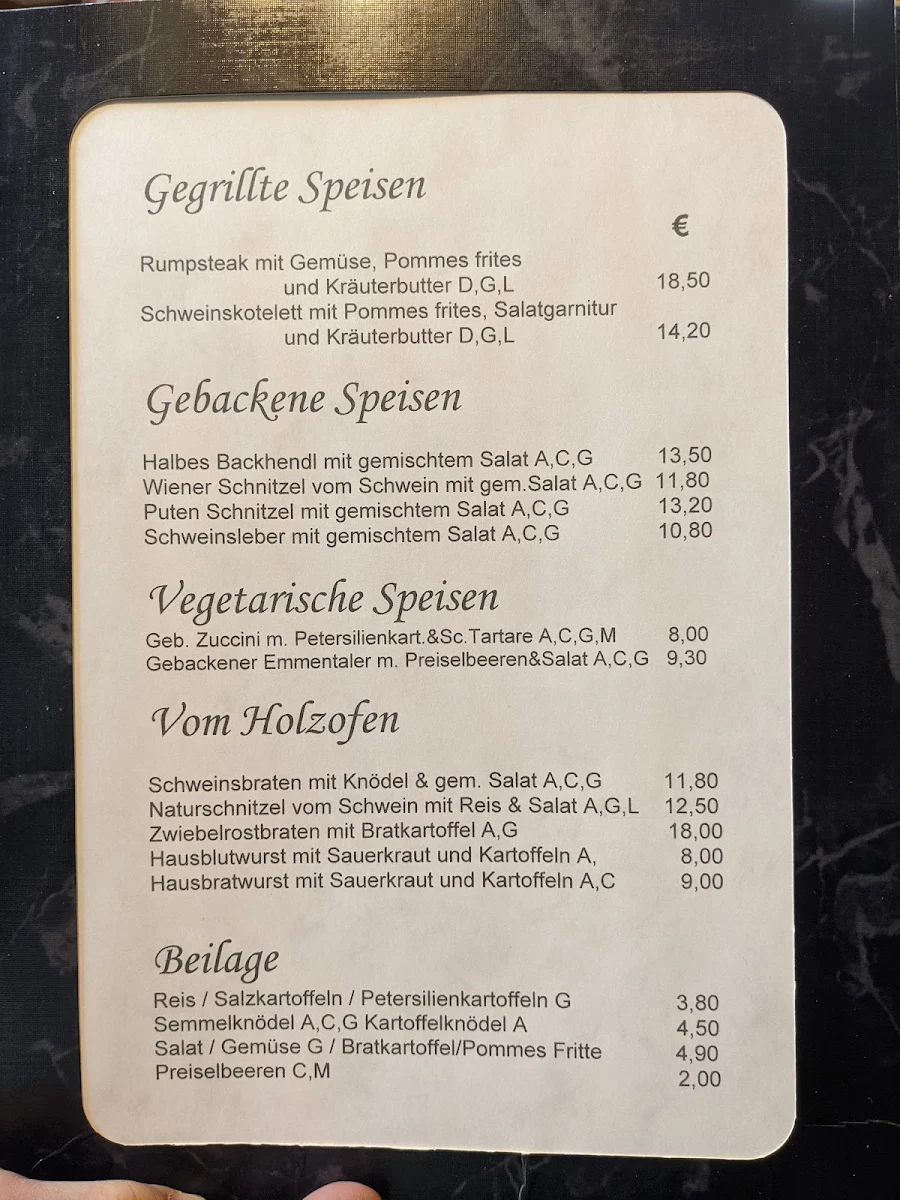 Speisekarte photo 4