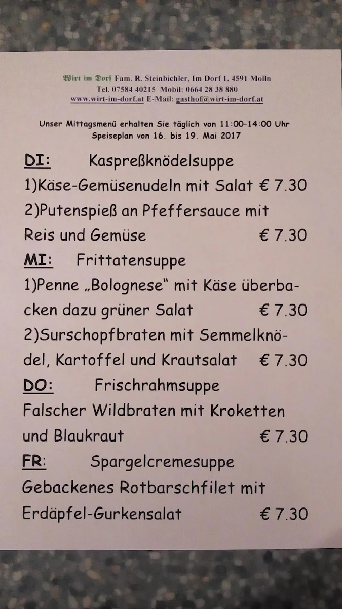 Speisekarte photo 2