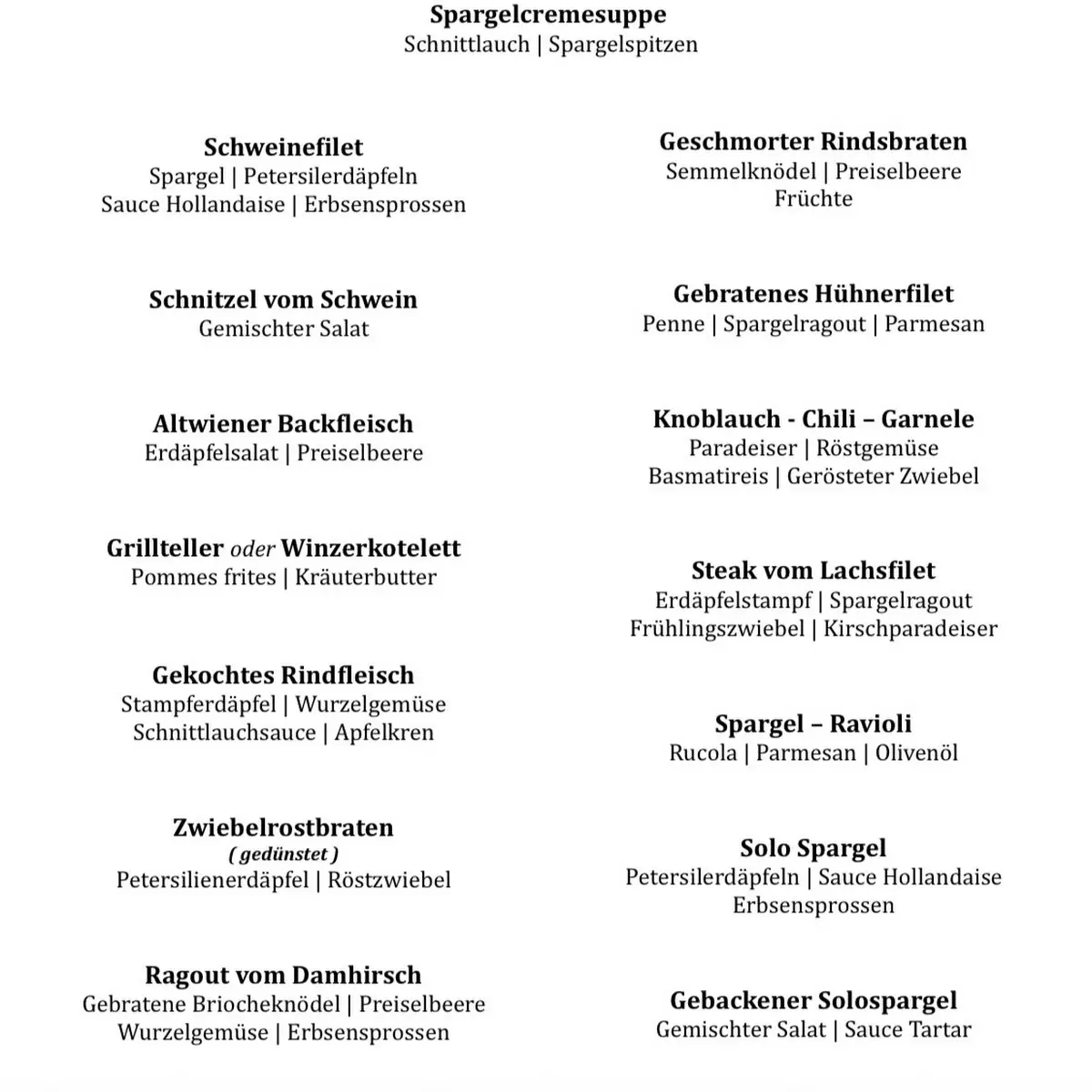 Speisekarte photo 1