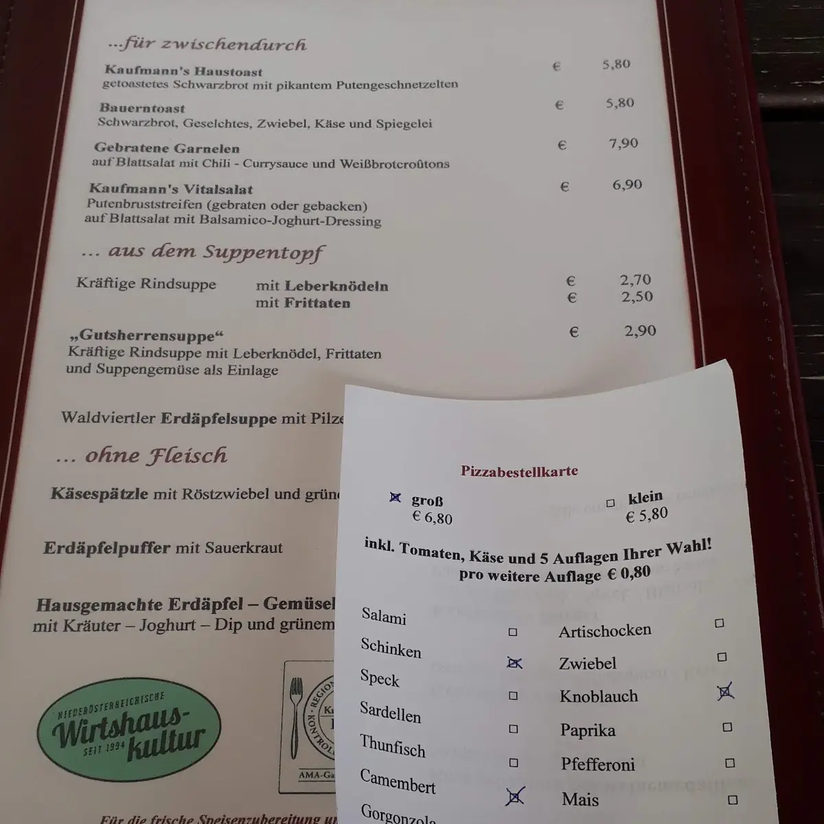 Speisekarte photo 2