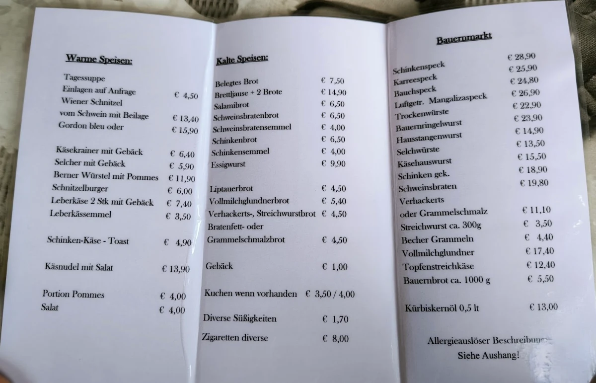 Speisekarte photo 2