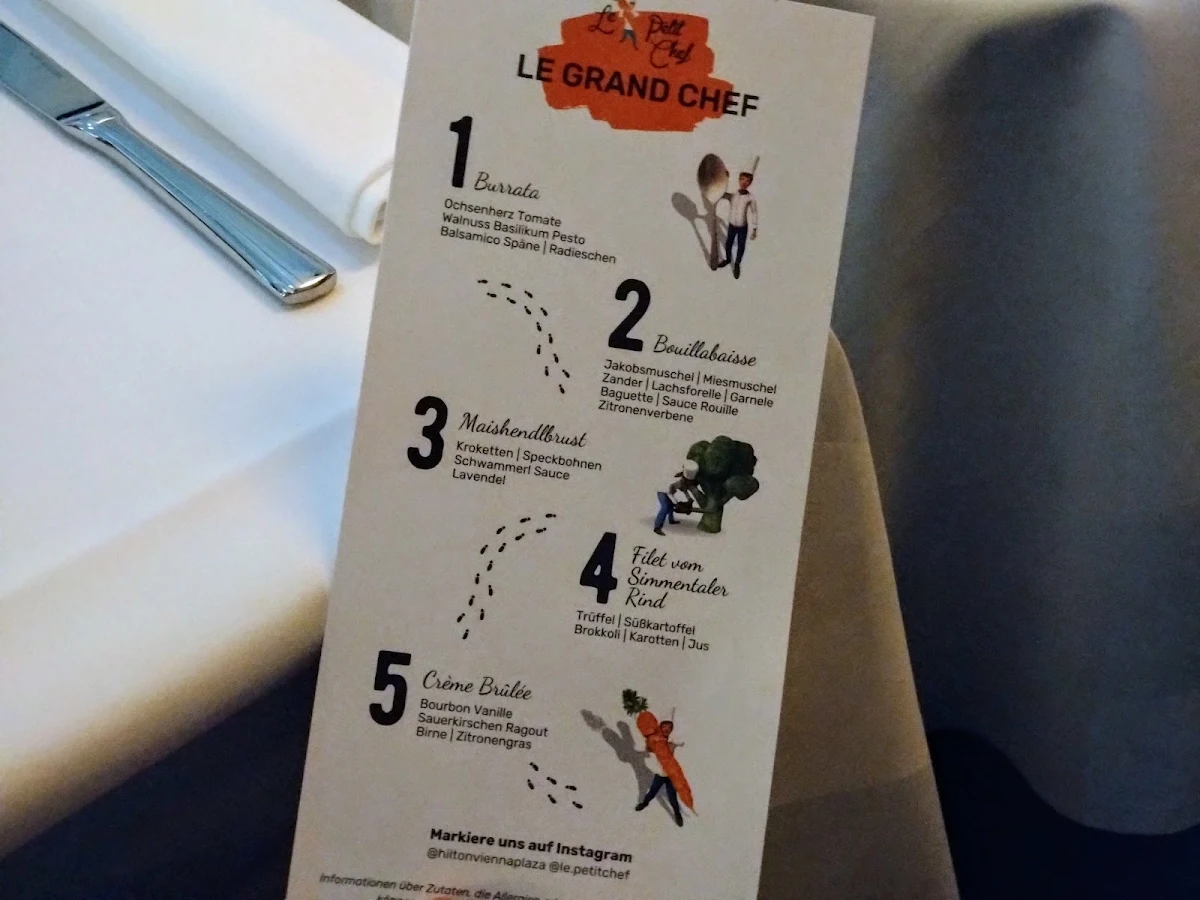Speisekarte, Le Petit Chef - Wien
