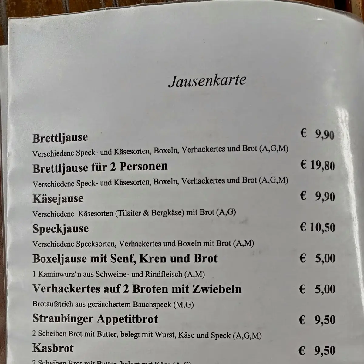 Speisekarte photo 4