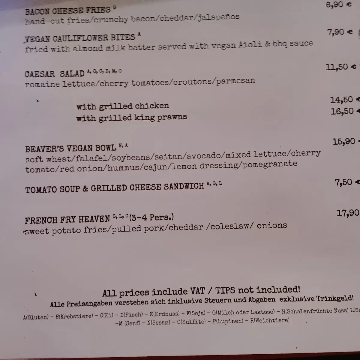 Speisekarte photo 5