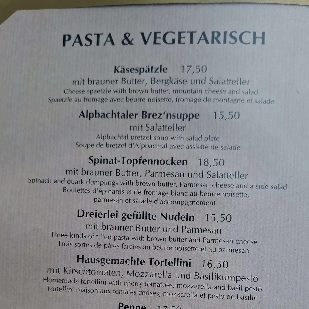 Speisekarte photo 1