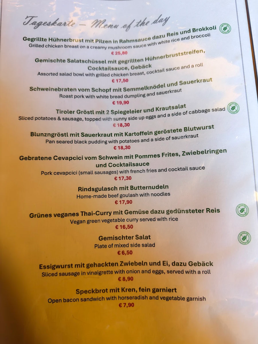 Speisekarte photo 1