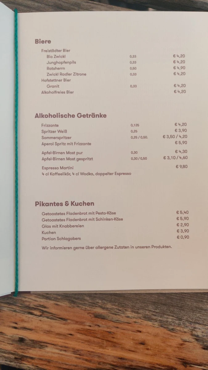 Speisekarte photo 2