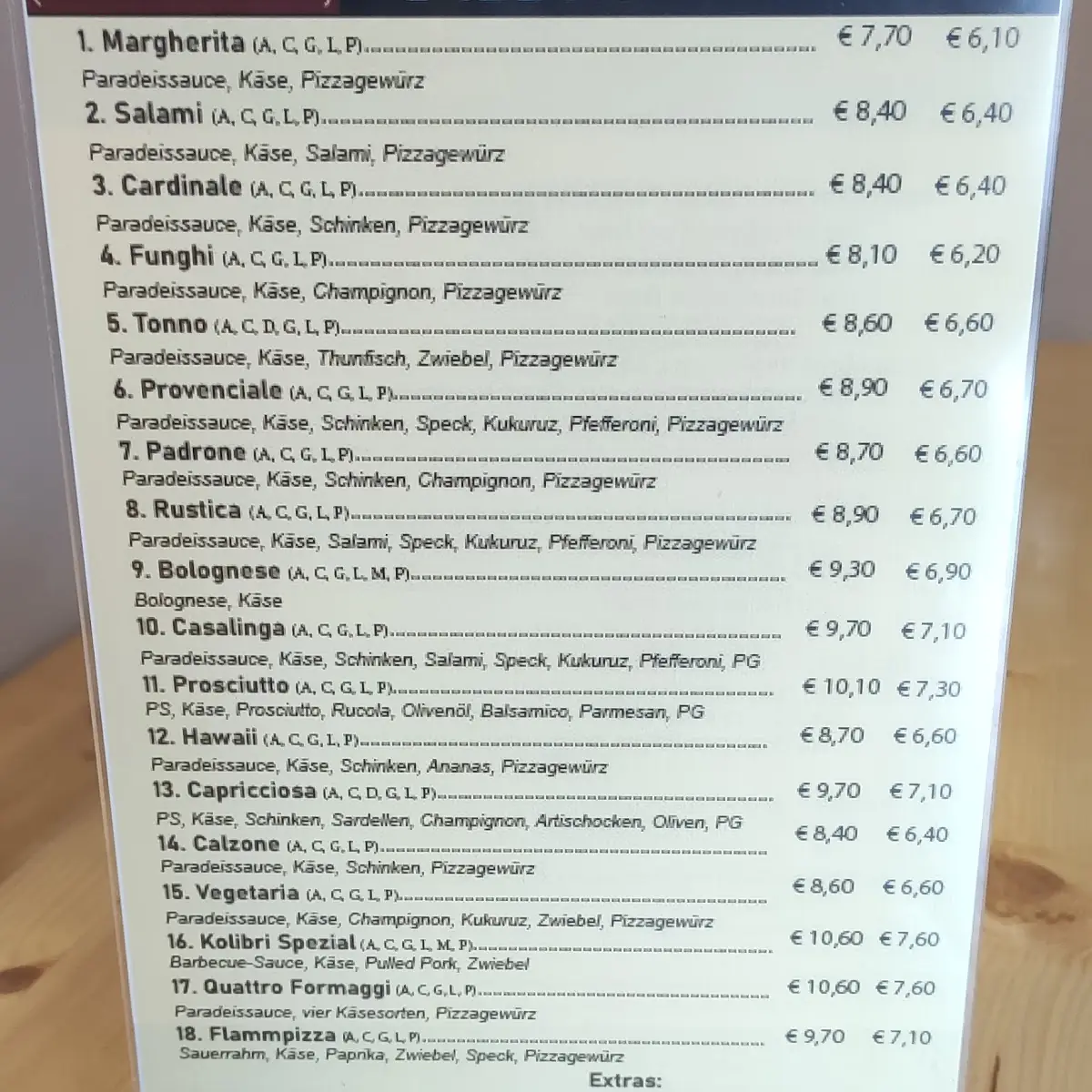 Speisekarte photo 3