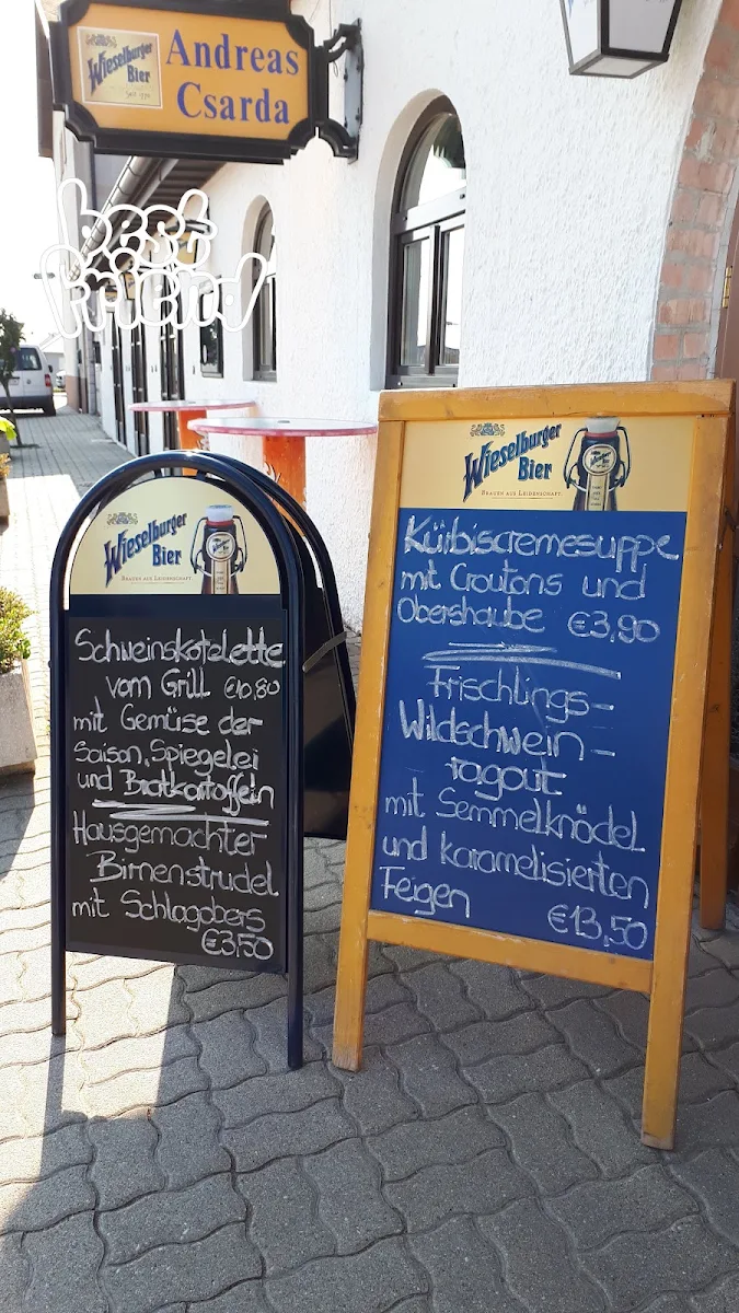 Speisekarte, Andreas Csarda GmbH